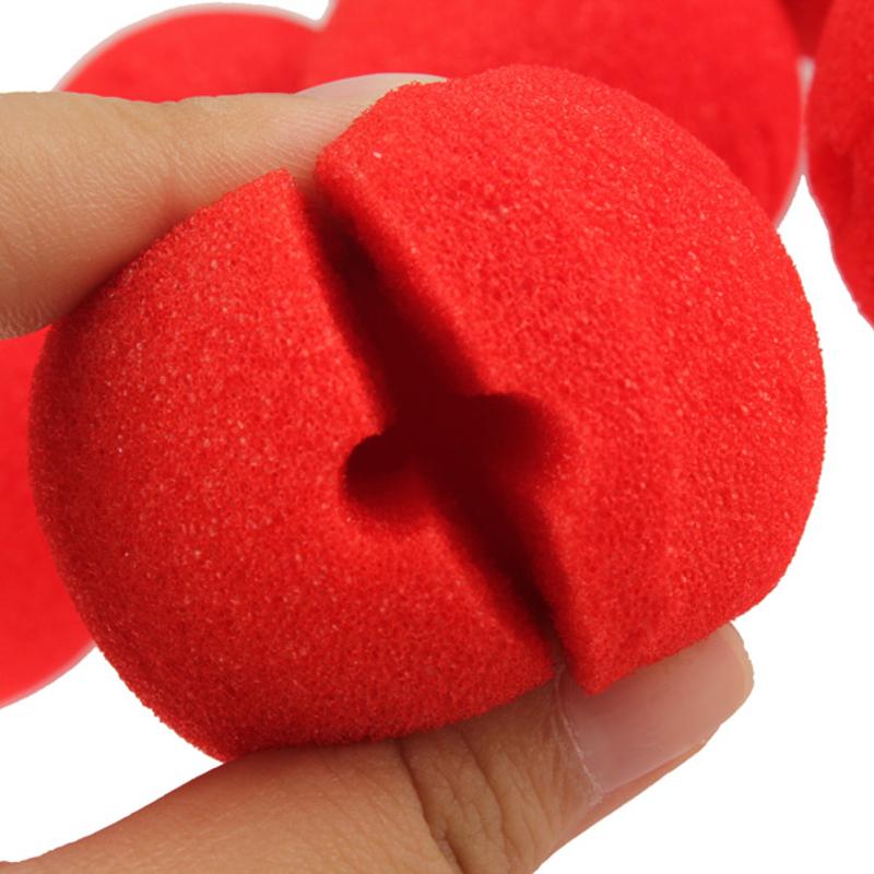 10Pcs Adorable Red Ball Sponge Clown Nose for Party Wedding Decoration Christmas Halloween Costume Magic Dress Accessories