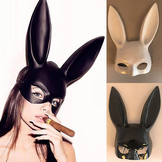 1Pc Halloween Laides Bunny Mask Party Bar Nightclub Costume Rabbit Ears Mask Festival Party Hairband Costume